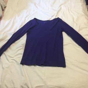 Dark Blue Long Sleeve Shirt- LOFT